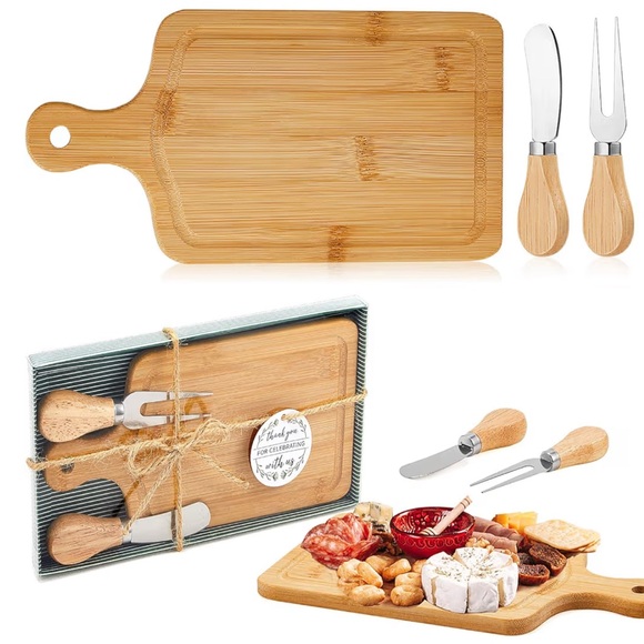 Other - Bamboo Cheese Board and Knife Set